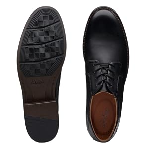 Clarks Men's Becken Lace Brogues, Black Black Leather Black
